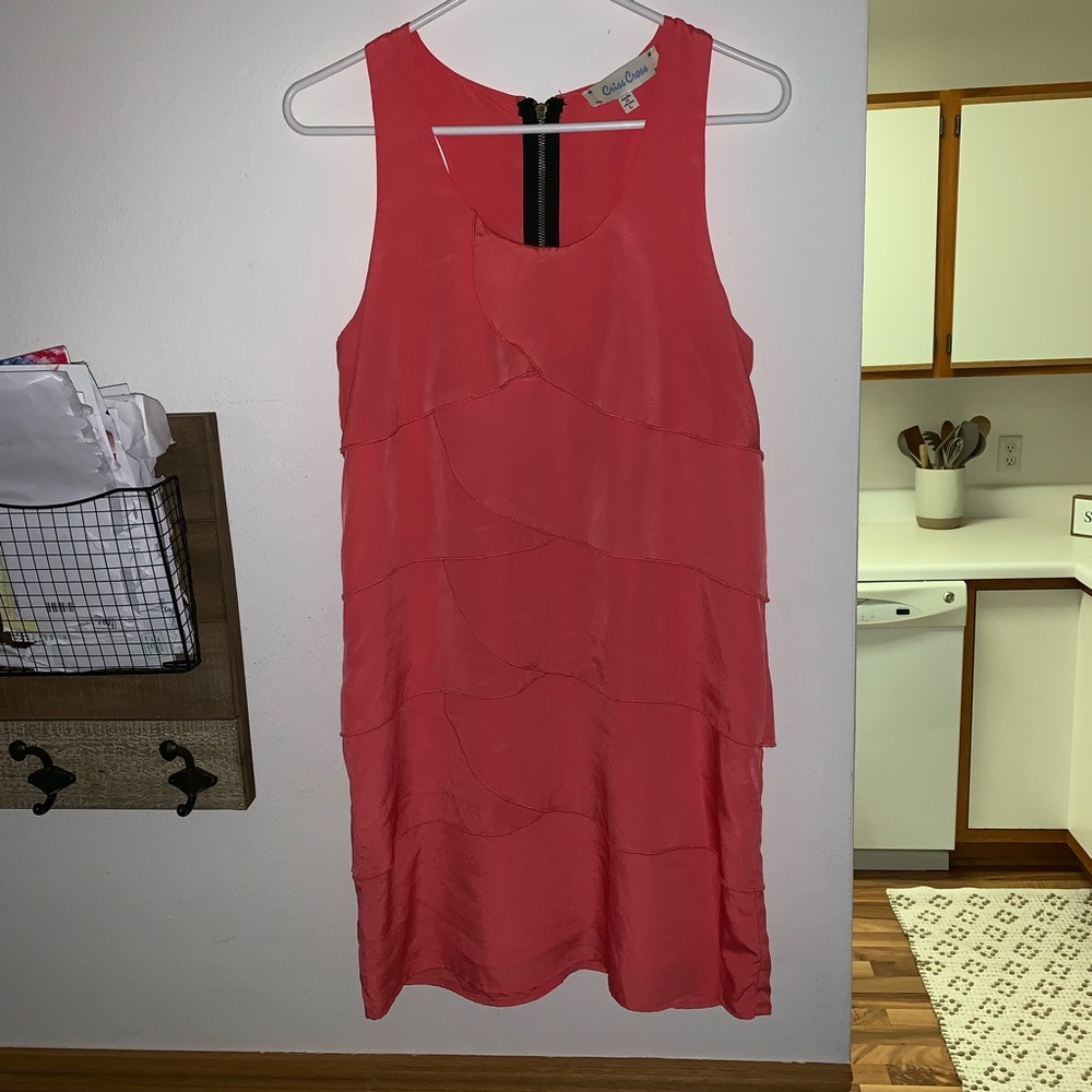 Francesca’s Coral Layered Dress
